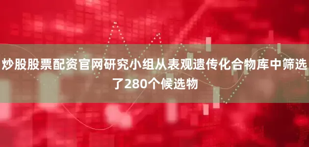 炒股股票配资官网研究小组从表观遗传化合物库中筛选了280个候选物