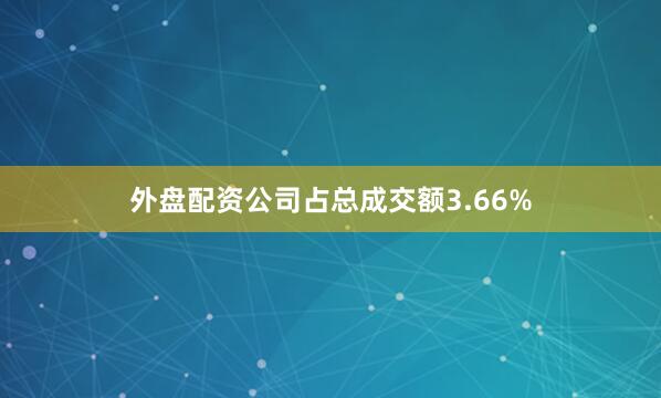 外盘配资公司占总成交额3.66%